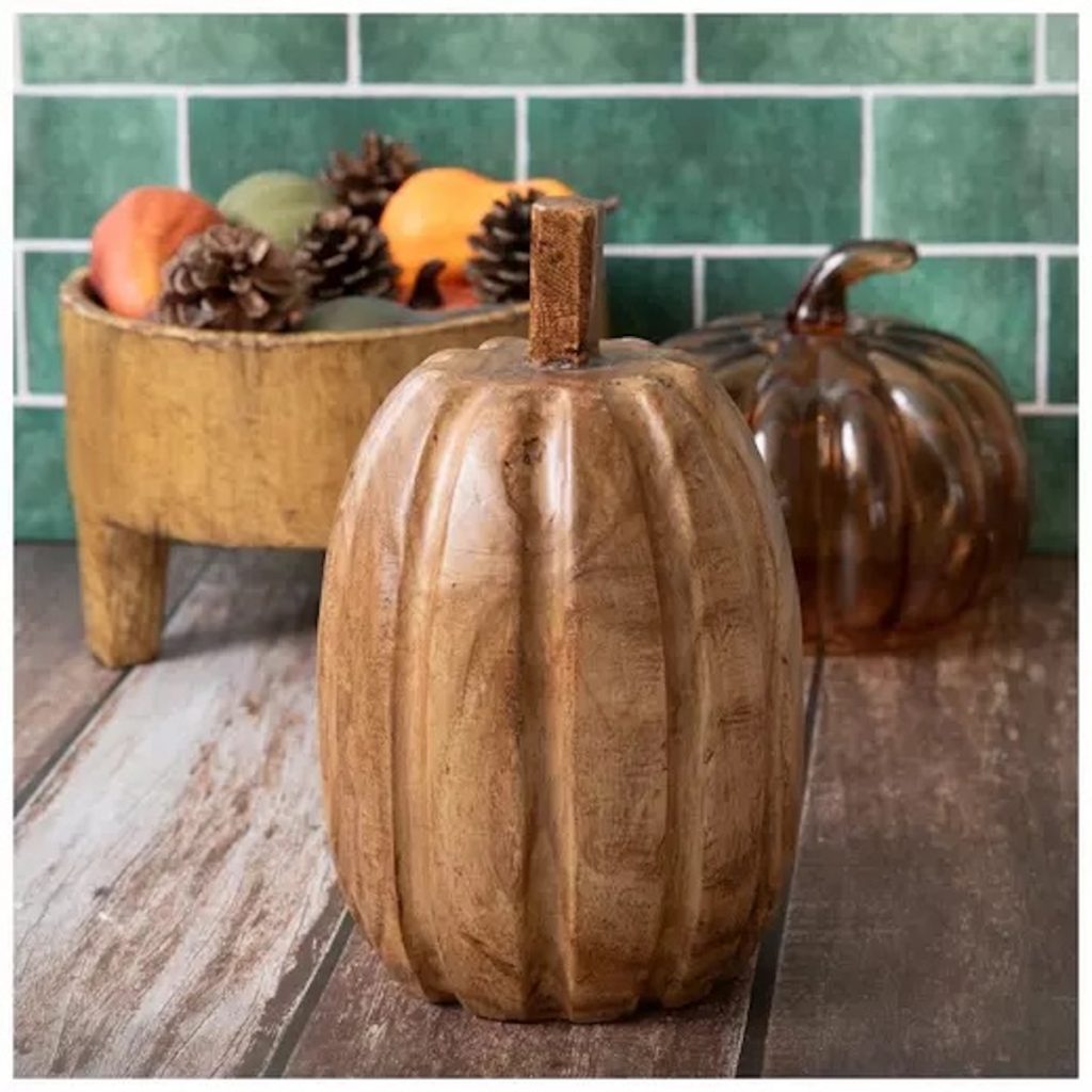 Brown Wood Pumpkin