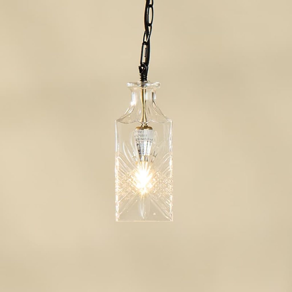 Glass Decanter Pendant Light
