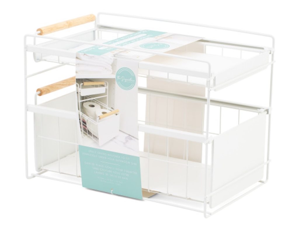 Deluxe 2-Tier Sliding Under-The-Sink Storage Basket