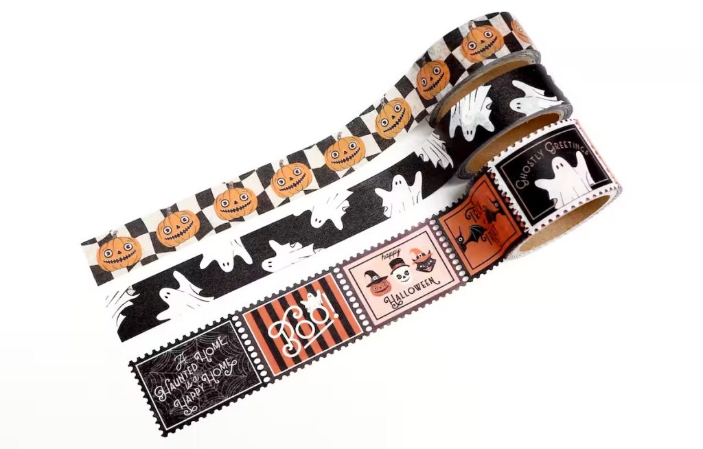 Vintage Spirits Ghost & Jack-o'-Lantern Washi Crafting Tape Set