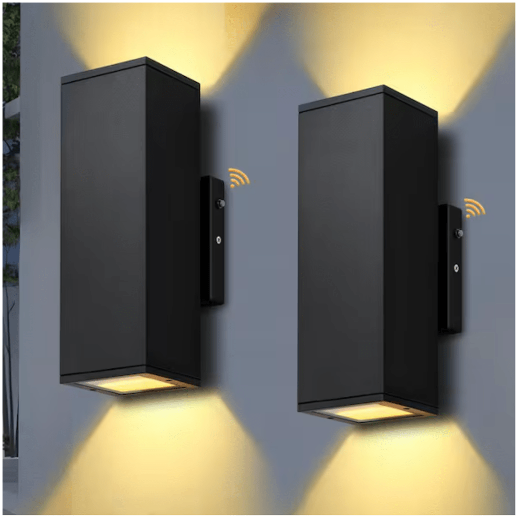 GMGSROM Sensor Outdoor LED Wall Light, Set of 2