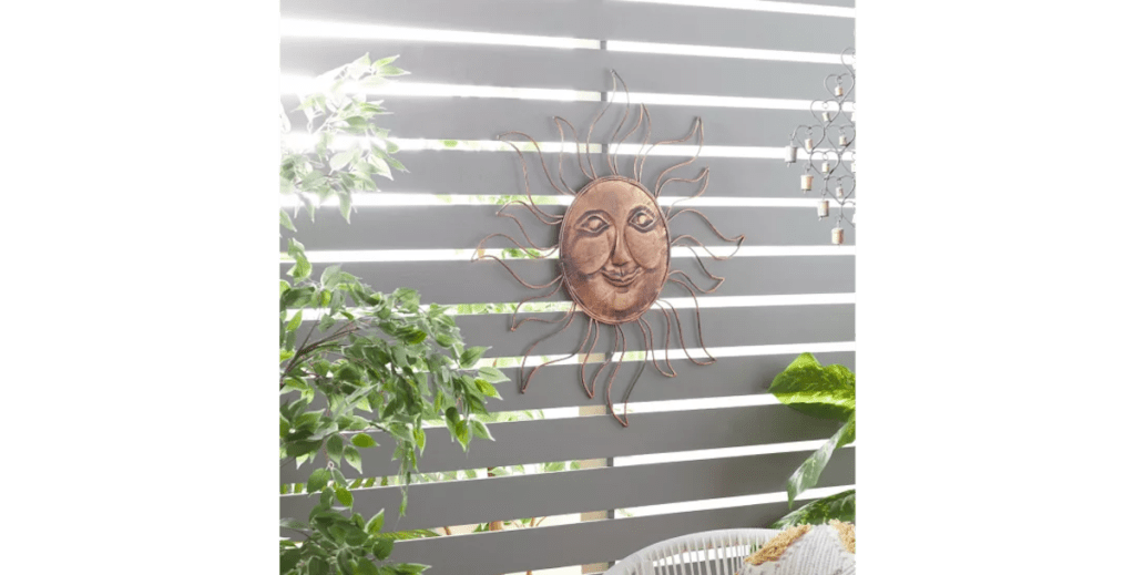 Harper & Willow Copper Metal Eclectic Outdoor Wall Decor
