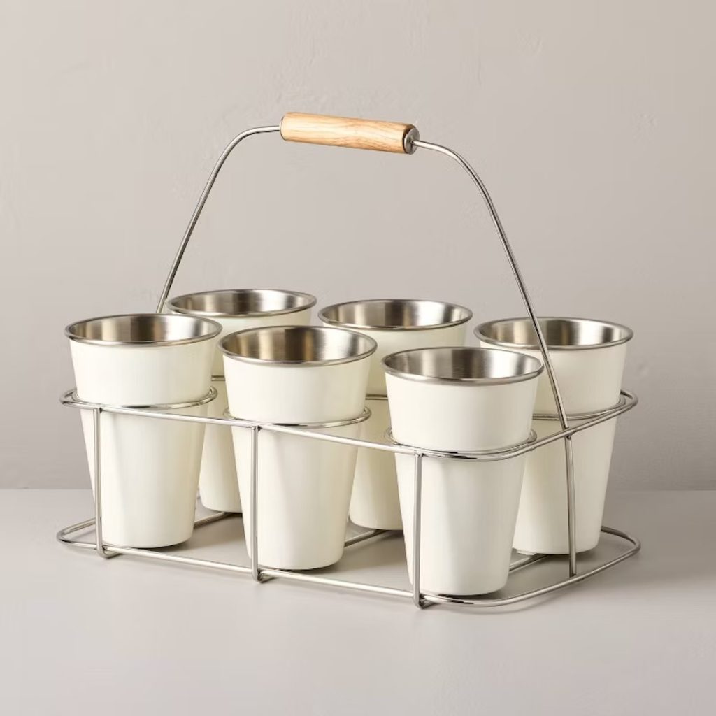 Hearth & Hand + Magnolia Metal and Rubberwood Caddy