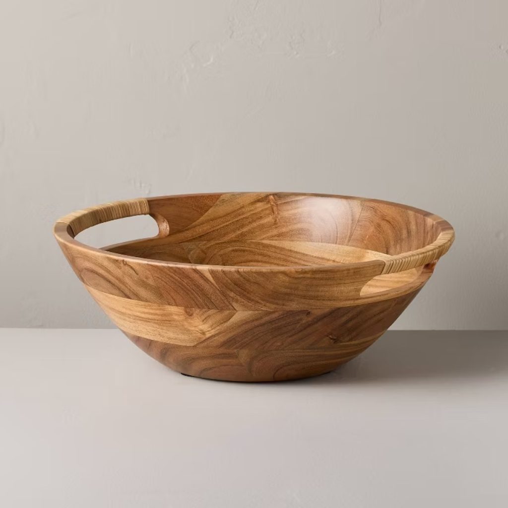 Hearth & Hand + Magnolia Wooden Serving Bowl