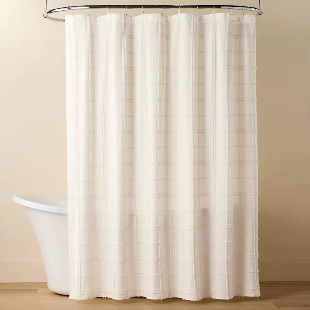 Hearth & Hand + Magnolia Tufted Grid Shower Curtain