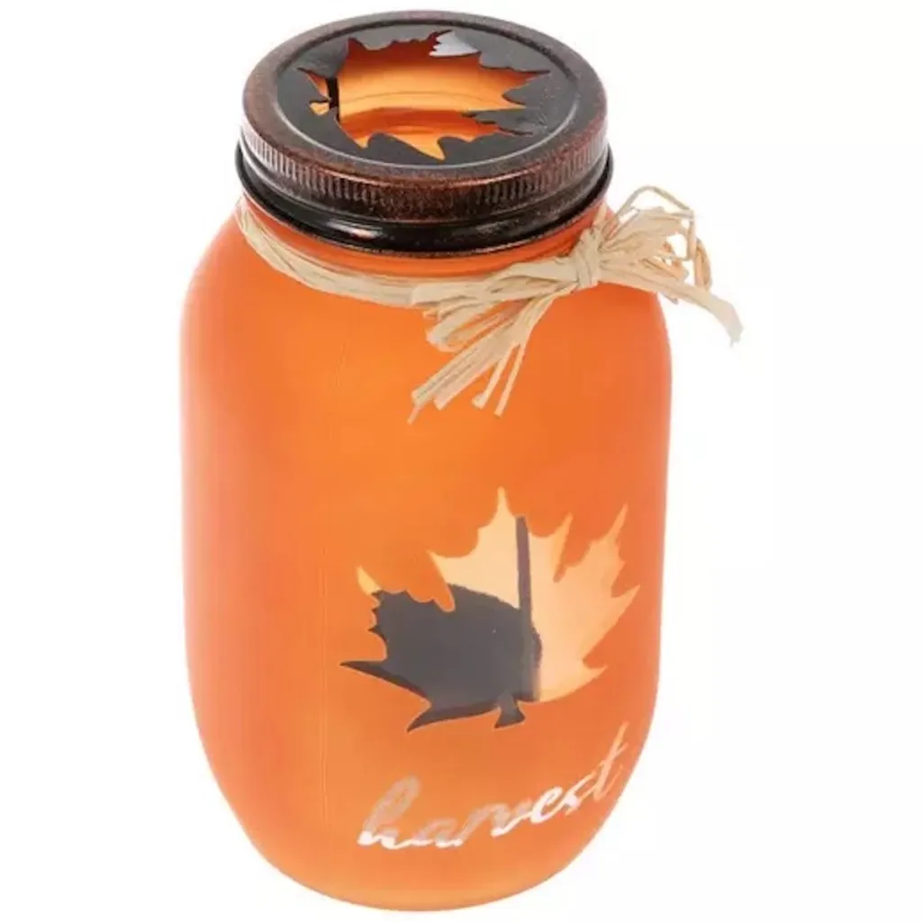 Harvest Mason Jar Tea Light Candle Holder