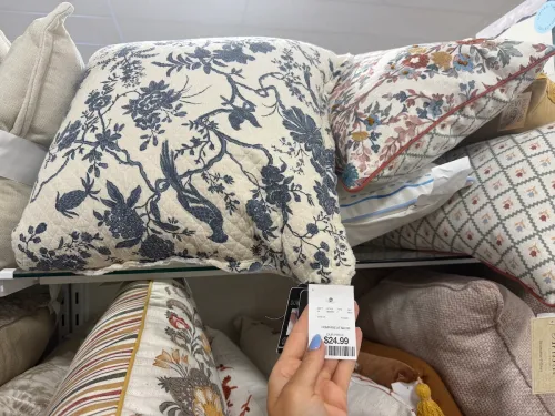 homegoods-pillow-blanket-blue-floral-quilted