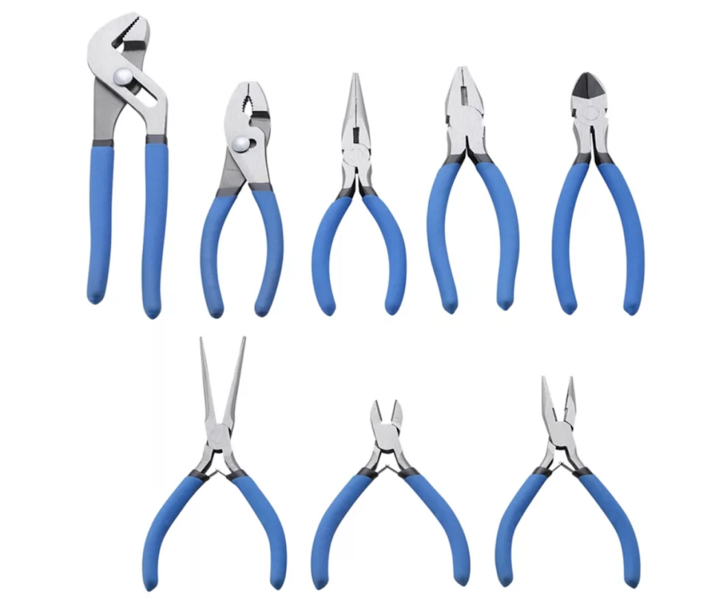 JobSmart Mini and Full-Size Pliers Set, 8 pc.