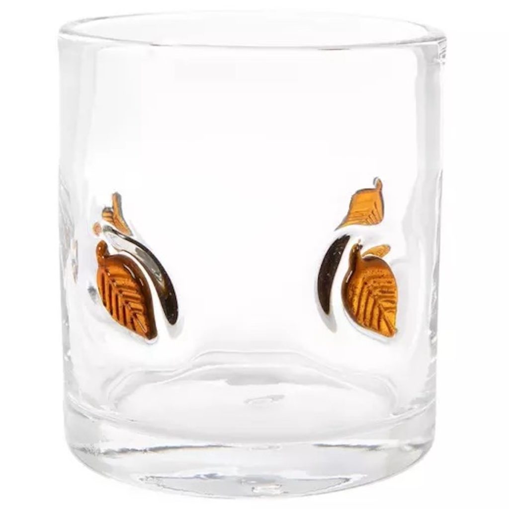 Brown Leaves Icon Glass