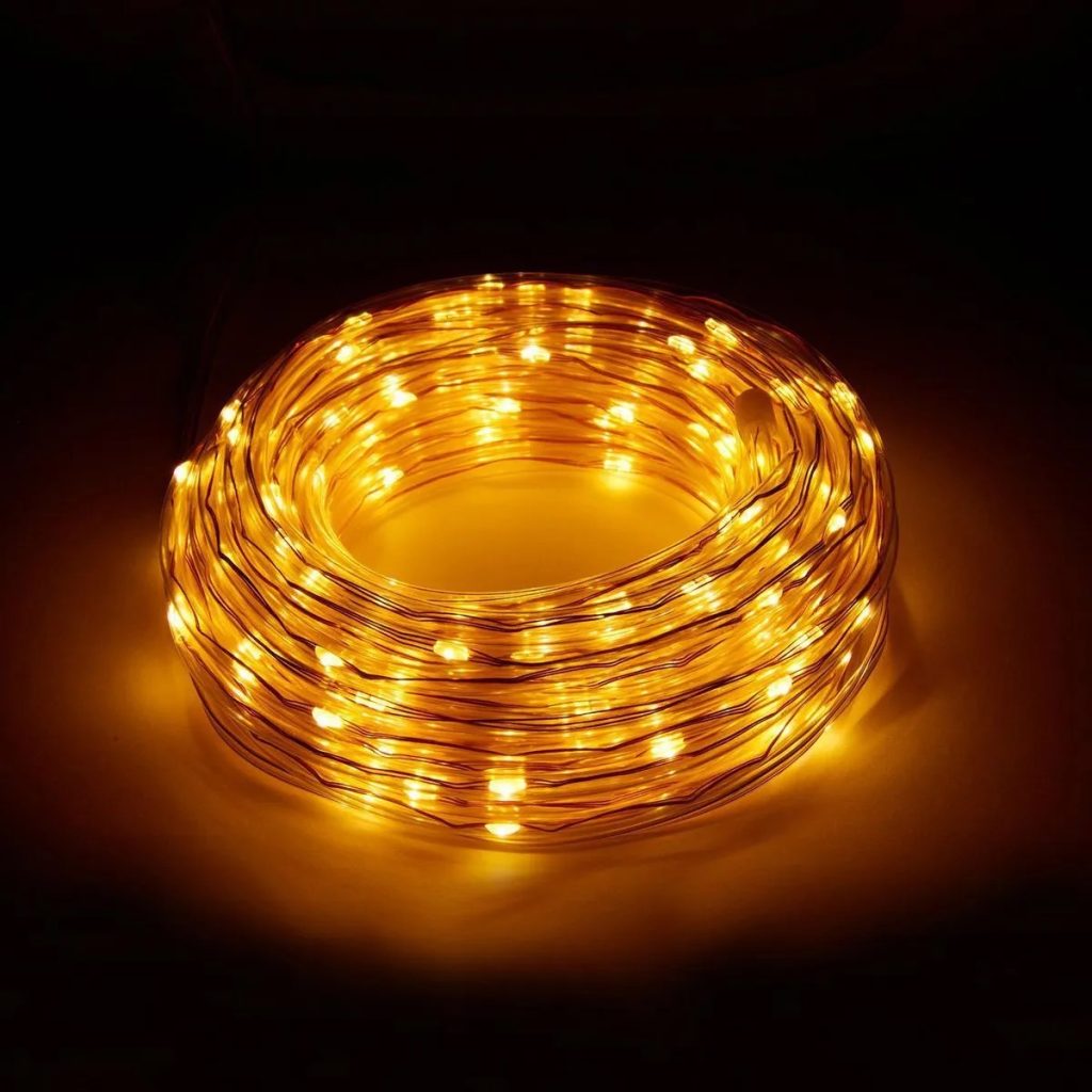 Luminar Outdoor 66 ft. Warm White Solar Rope Light