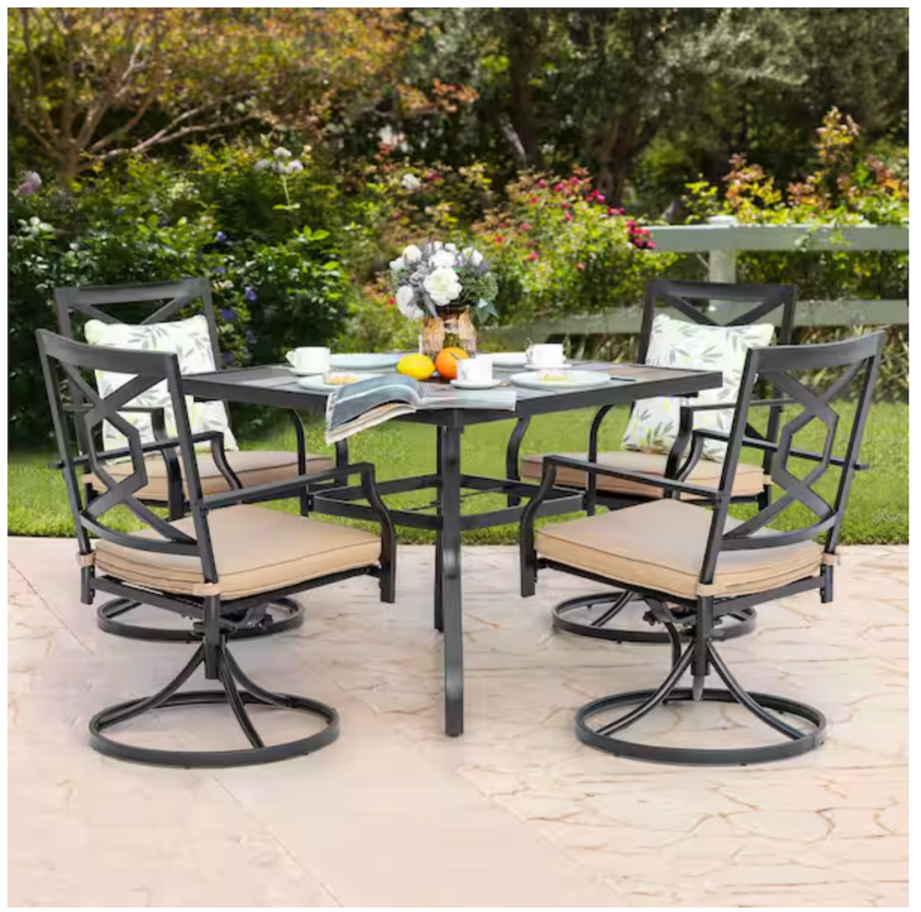 Nuu Garden 5-Piece Square Outdoor Dining Set