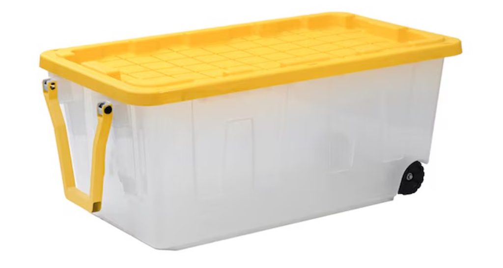 Project Source Commander X-large Clear Heavy Duty Rolling Stackable Tote