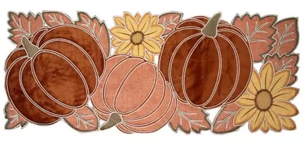 Pumpkins & Sunflowers Cutout Table Runner