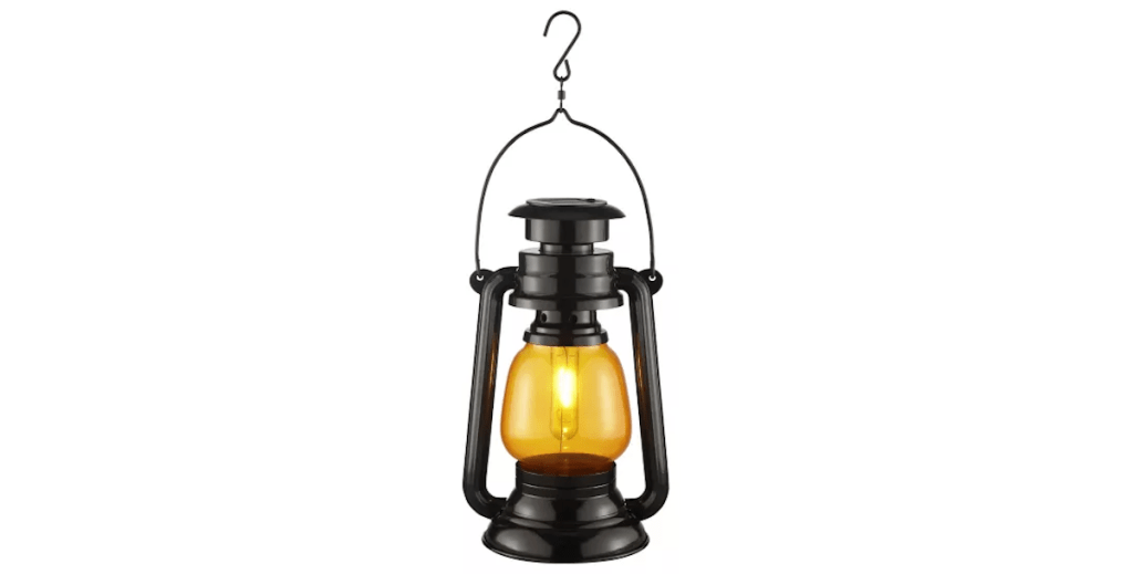 Red Shed Amber Glass Halloween Lantern