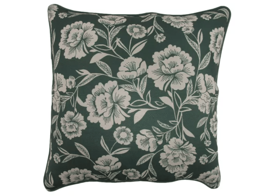 Red Shed Farmer's Floral Square Throw Pillow