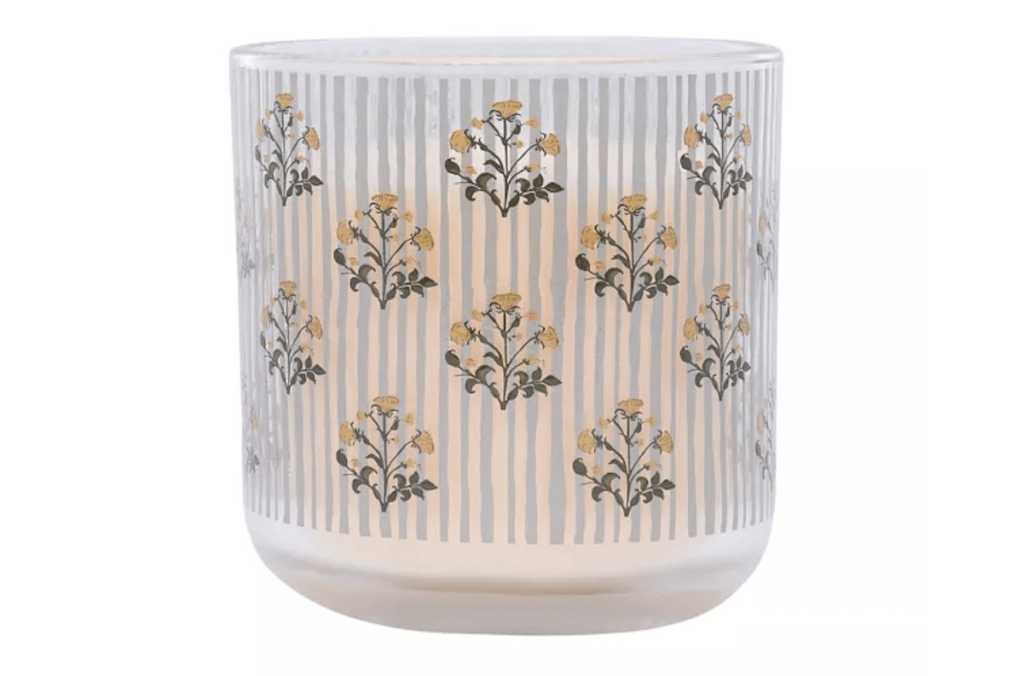 Red Shed Floral Glass Scented Candle