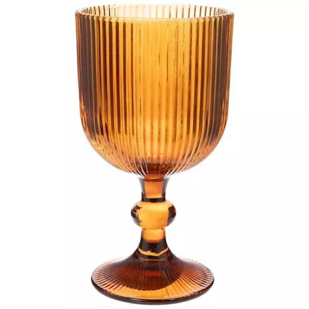 Ribbed Stemmed Glass