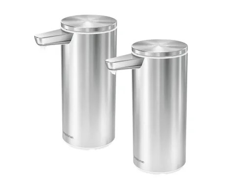 simplehuman 9oz Rechargeable Sensor Soap Dispenser 2 pack