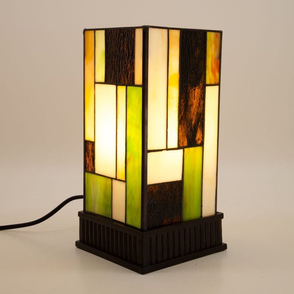 Stained Glass Square Accent Lamp