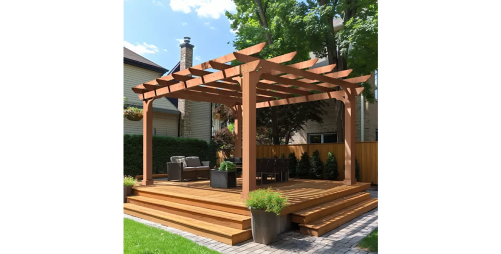 Veikous Outdoor Pergola Wood Gazebo