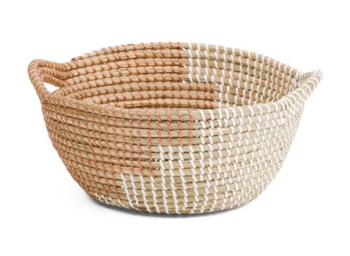 BEGONIA MARKET Natural Seagrass Bowl With Handles