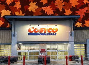 11 Best New Costco Fall Finds Flying Off Shelves. HAMILTON, CANADA - JUNE 29, 2017 Costco Wholesale storefront in Hamilton, Ontario, Canada. Costco operates a chain of membership warehouses, carrying merchandise at lower prices.
