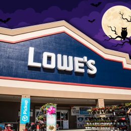 11 Best New Lowe's Halloween Finds Already Hitting Shelves. Stone Mountain, Ga USA - 05 25 20: Lowe's retail home store sign and entrance man walking out