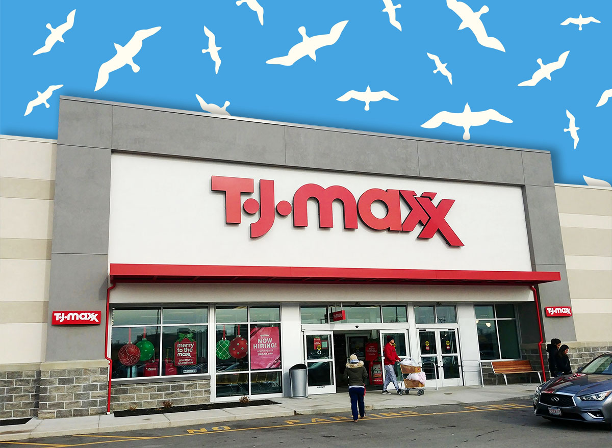11 Best TJ Maxx Items to Grab Now As August Begins. Milford, MA - December 21 2019: Exterior of TJ Maxx at the Milford Crossing shopping center