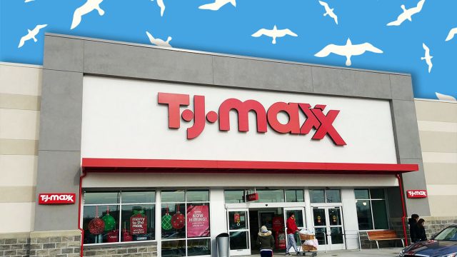 11 Best TJ Maxx Items to Grab Now As August Begins. Milford, MA - December 21 2019: Exterior of TJ Maxx at the Milford Crossing shopping center
