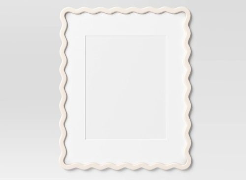 16"x20" Matted to 11"x14" Wavy Picture Frame White - Room Essentials™