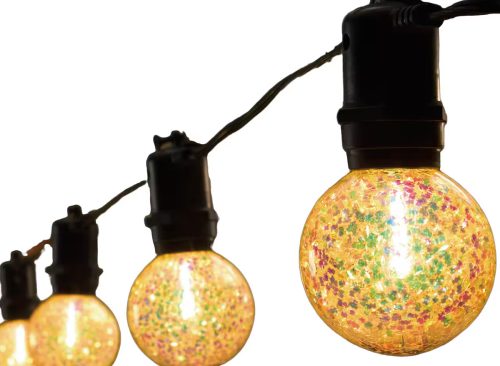16ct. Shatterproof Glitter Globe Bulb LED String Lights by Ashland