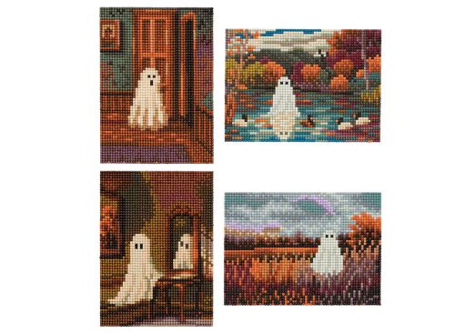 5" x 7" Ghosts Diamond Art Kit by Make Market