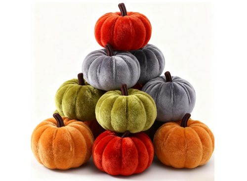 6PCS Mini Artificial Pumpkin, Ideal for Artificial Fall and Halloween Pumpkins for Tabletop, Mantel, Holiday Party Decor