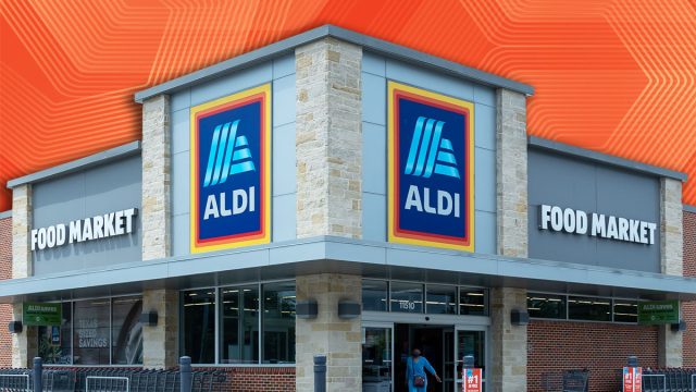 7 Best New Aldi Finds to Buy Before They Sell Out. Pearland, Texas, USA - April 15, 2024: An Aldi store in Pearland, Texas, USA. Aldi is the common brand of two German family-owned discount supermarket chains.