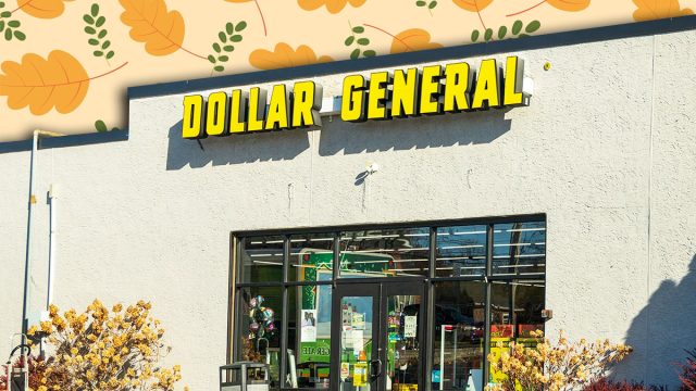 7 Best New Dollar General Fall Porch Finds Under $10. Philadelphia, PA. USA - Dec 06th 2024: A Dollar General store with a green truck parked in front of it. The store is empty and the sky is blue