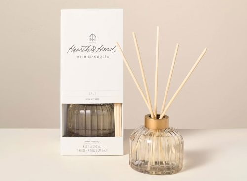 8.45 fl oz Ribbed Glass Diffuser Salt - Hearth & Hand™ with Magnolia