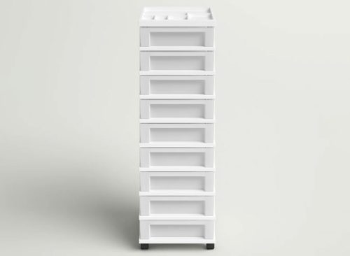 9-Drawer Storage Drawer with Locking Wheels