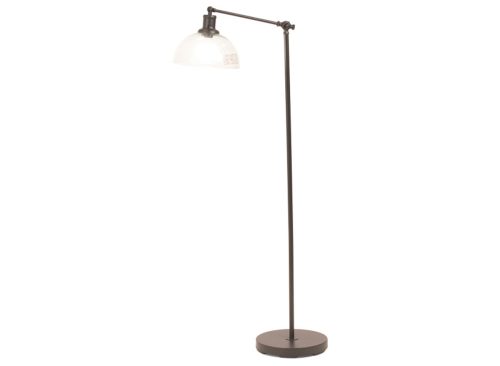 ADESSO 48.5in Glass Shade Task Floor Lamp