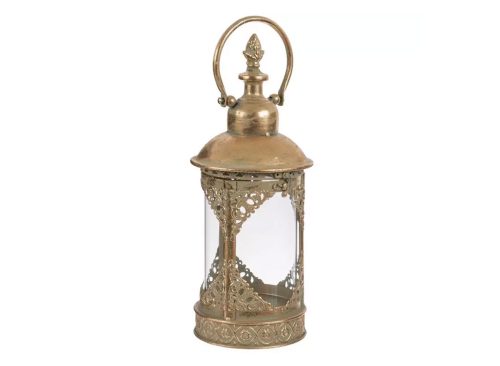 Antique Gold Ornate Metal Lantern