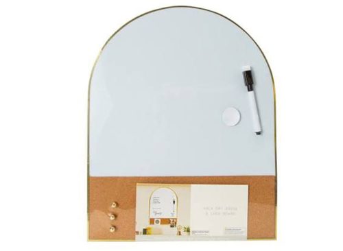 Arch Dry Erase & Cork Board Set 12in x 15in