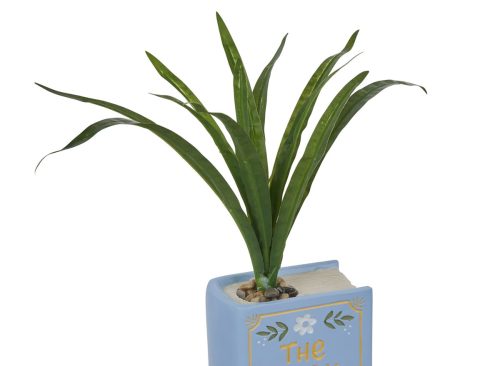 Artificial Book Planter with Faux Plant Décor