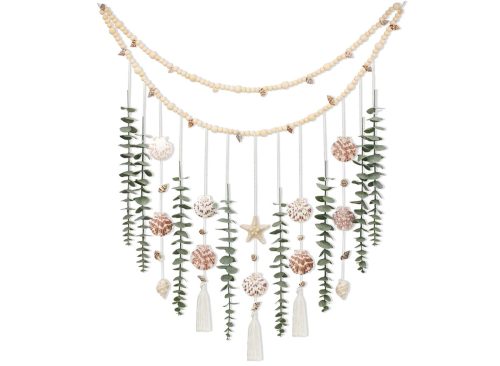 Artificial Eucalyptus Wall Decor with Seashells