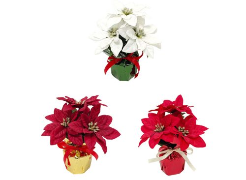 Artificial Flowers With Pot, Assorted Colors
