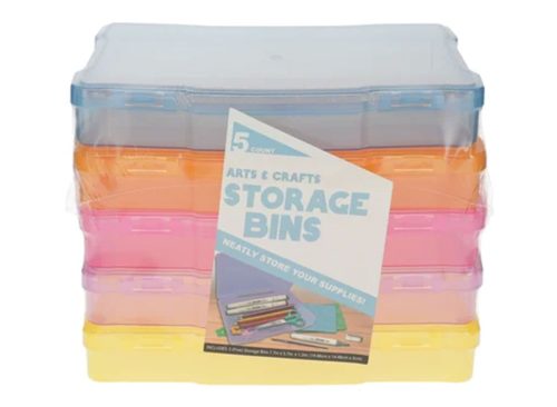 Arts & Crafts Storage Bins 5-Count