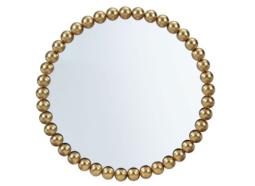 Azalea Park Metal Beaded 36" Round Wall Mirror