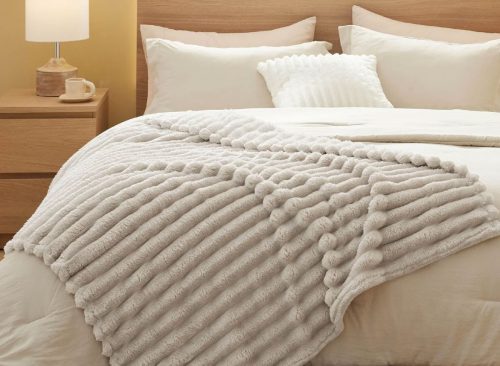 Bedsure Fleece Throw Blanket – Super Soft Cozy Throw for Dorm Bed & Couch