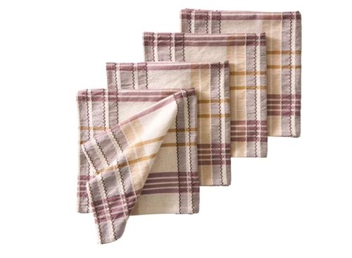 Better Homes and Gardens Upstate Plaid Napkin Set Cotton Linen Blend