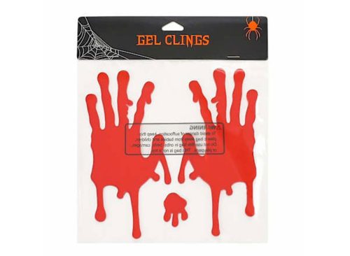 Bloody Handprint Halloween Gel Clings