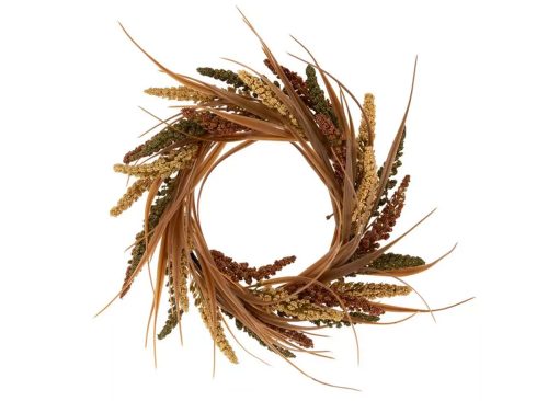 Brown & Green Wheat Candle Ring