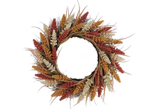 Burnt Orange and Yellow Heather Wreath by Ashland